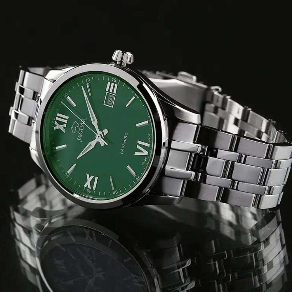 Jaguar Jaguar Acamar J964/3 кварцевые мужские часы часы крупный план зеленый циферблата