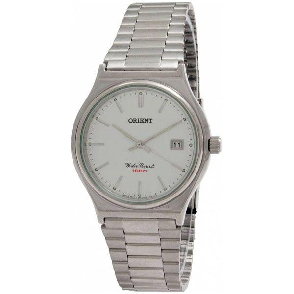 Orient Orient UN3T003W (FUN3T003W)  FUN3T003W  мужские часы белый циферблат, браслет  — вид спереди