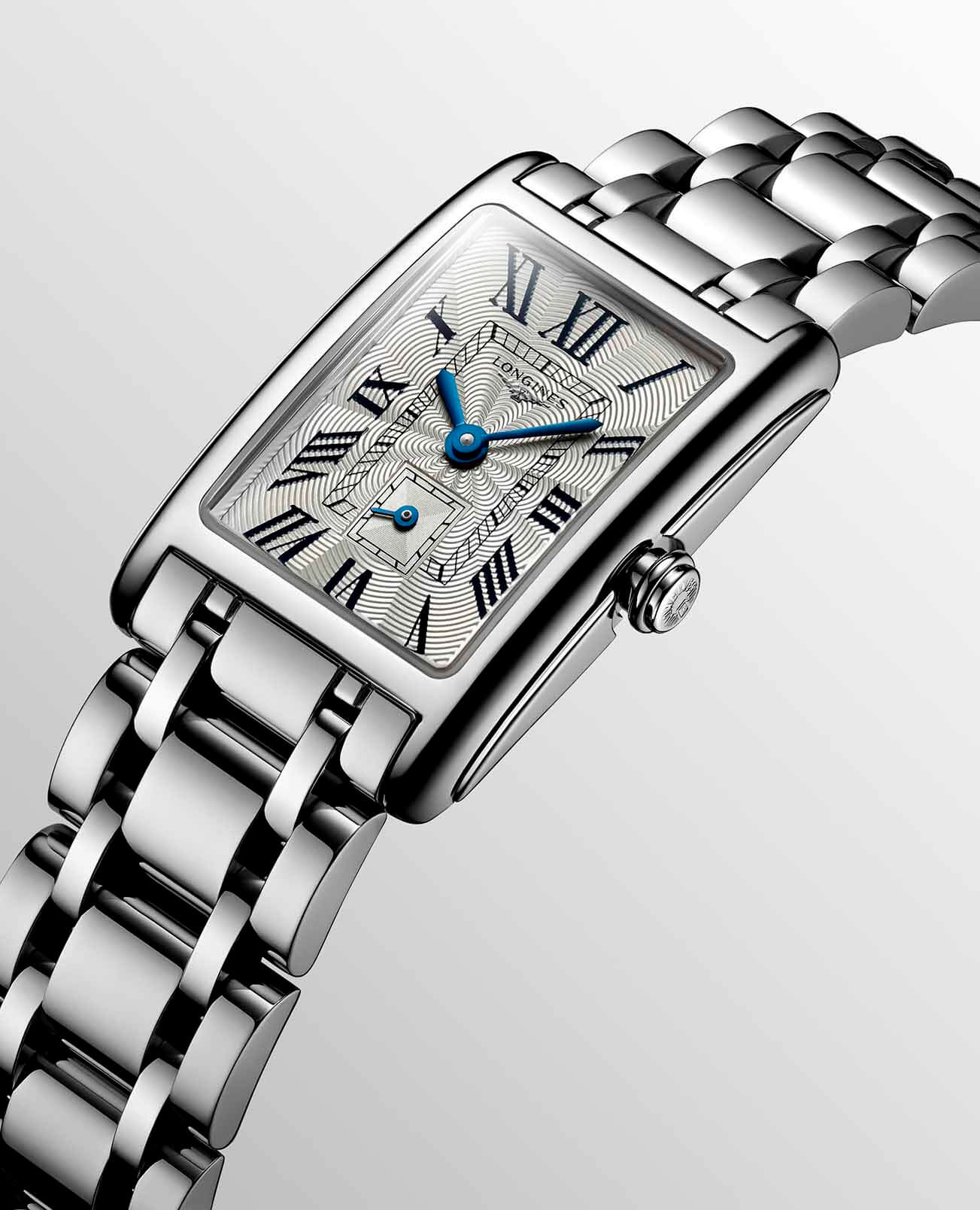 Longines Longines DolceVita L5.255.4.71.6 кварцевые женские часы часы крупный план серебристый циферблата