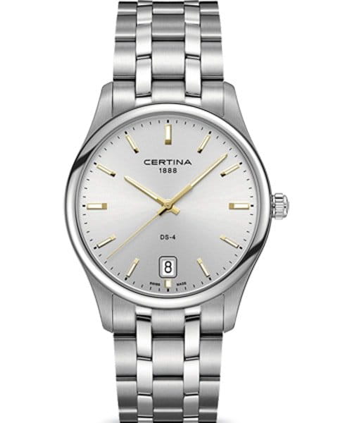 Certina Certina C022.610.11.031.01  C0226101103101 кварцевые мужские часы серый циферблат, браслет нержавеющая сталь — вид спереди