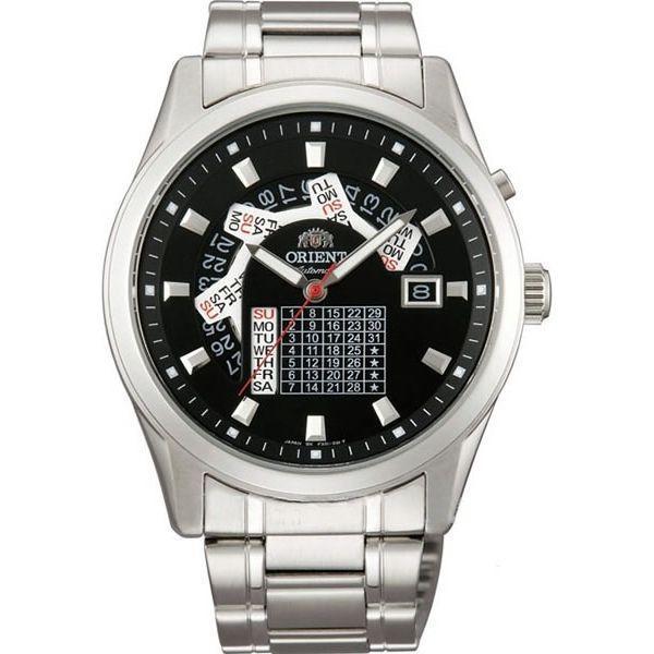 Orient Orient FX01002B (FFX01002B)  FFX01002B механические мужские часы черный циферблат, браслет  — вид спереди