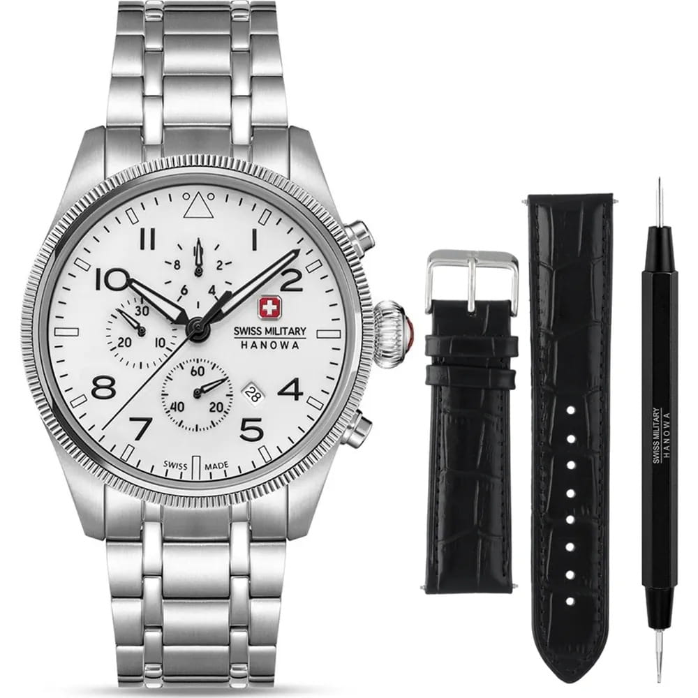 Swiss Military Hanowa Swiss Military Hanowa SMWGI0005701-SET , наручные мужские часы фото под углом
