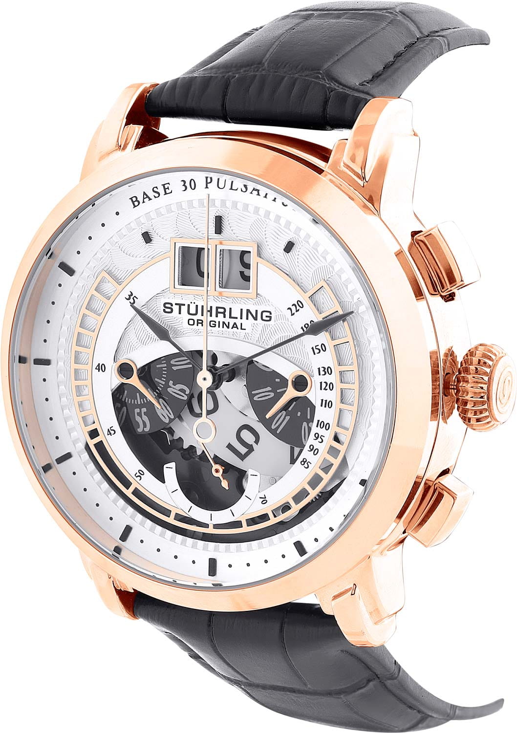 Stuhrling Stuhrling Monaco 4013.2 мужские часы белый циферблат на запястье