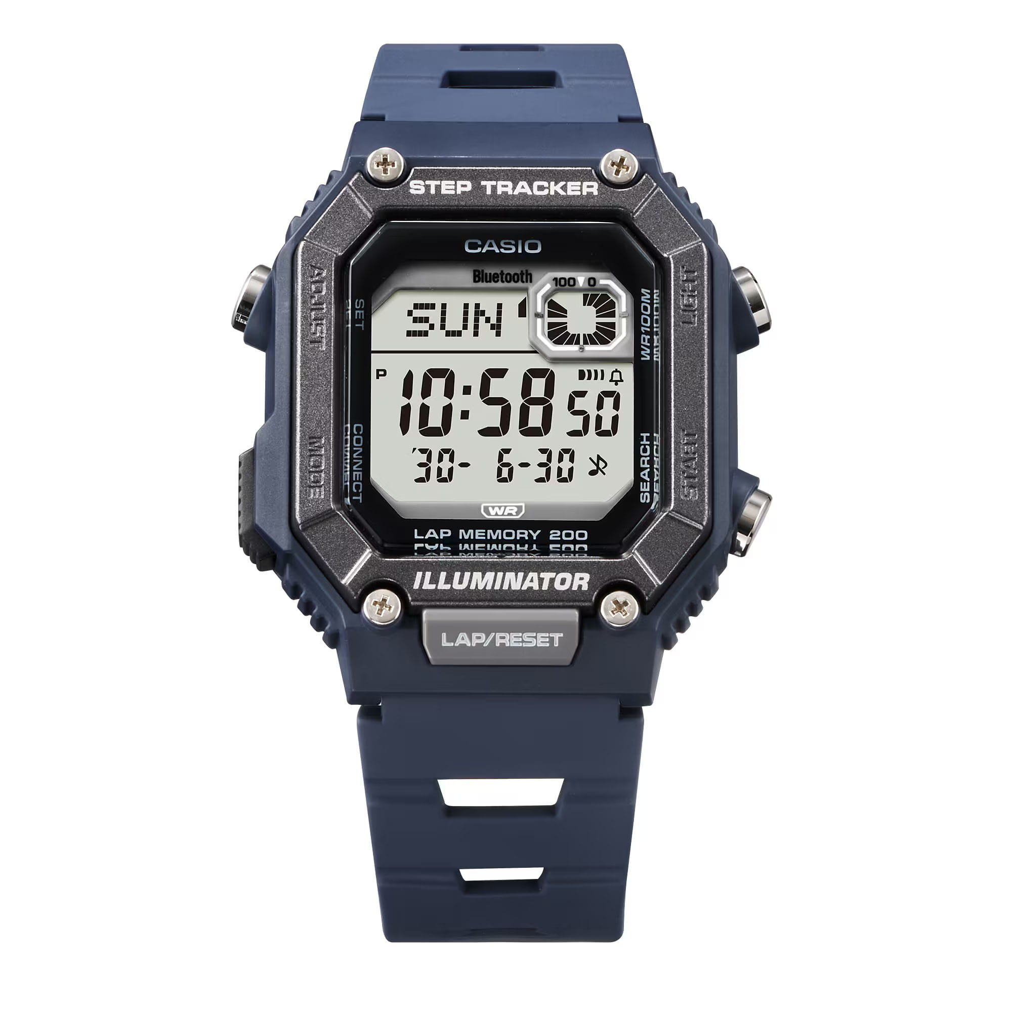 Casio Casio Collection WS-B1000-2AVDF (WS-B1000-2A), collection япония мужские часы на браслете пластик боковой вид