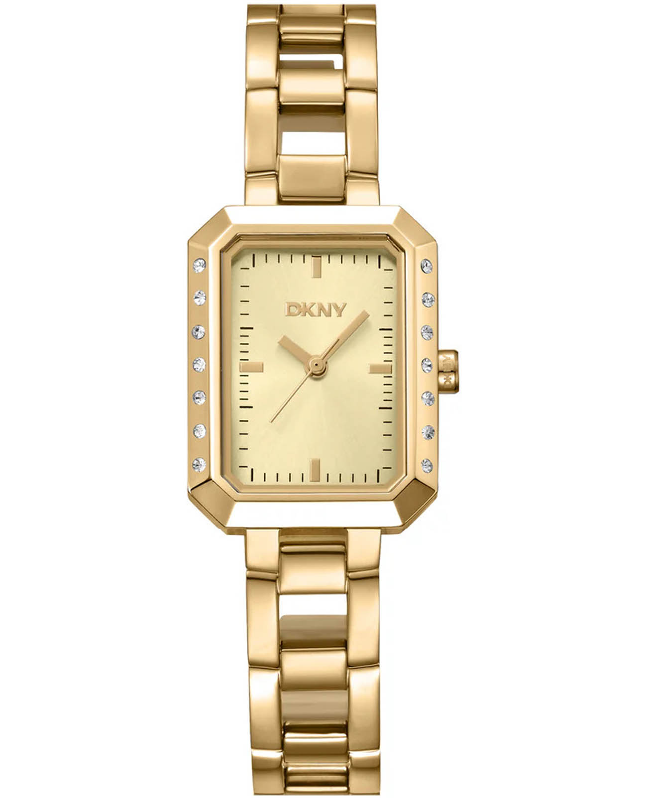 DKNY DKNY Uptown Glitz DK1L010M0025  DK1L010M0025 кварцевые женские часы золотой циферблат, браслет нержавеющая сталь с ip-покрытием — вид спереди