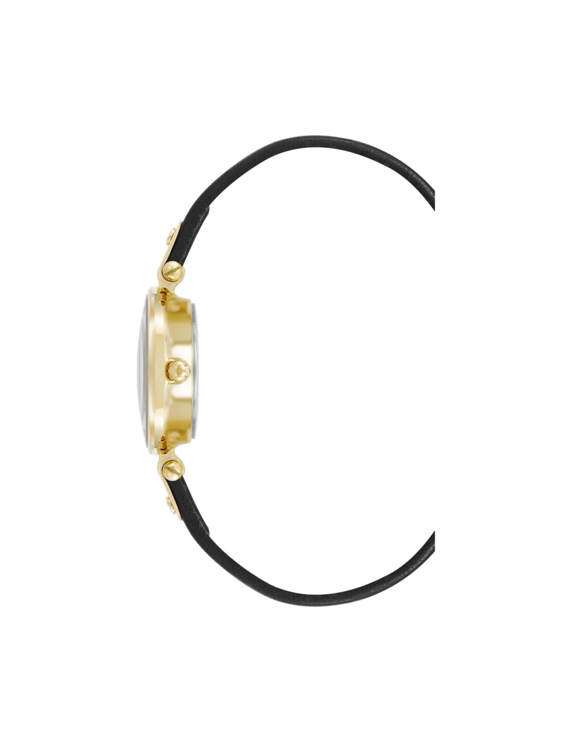 Anne Klein Anne Klein Leather 9442GNBK , наручные женские часы фото под углом