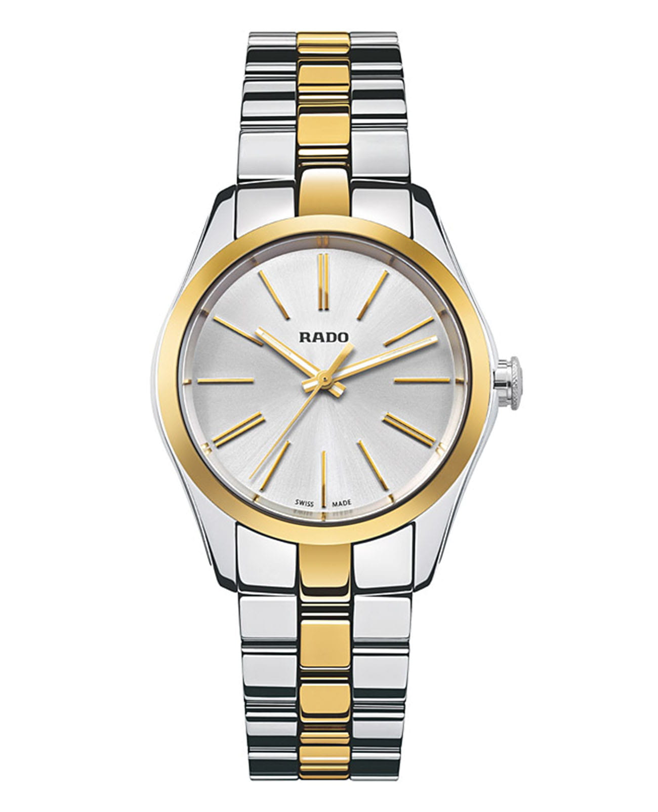 Rado Rado Hyperchrome Automatic R32975112  R32975112 кварцевые женские часы серебристый циферблат, браслет сталь + ceramos™ — вид спереди