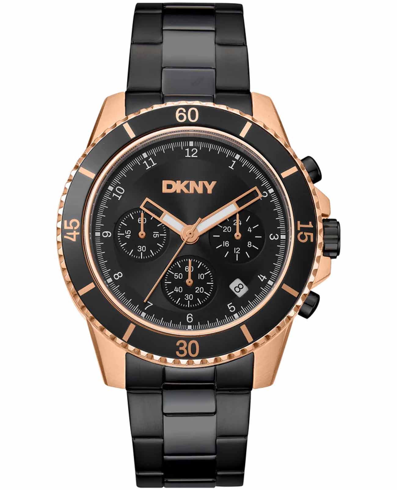 DKNY DKNY Central Park Sport DK1G072M0065  DK1G072M0065 кварцевые мужские часы черный циферблат, браслет нержавеющая сталь с ip-покрытием — вид спереди