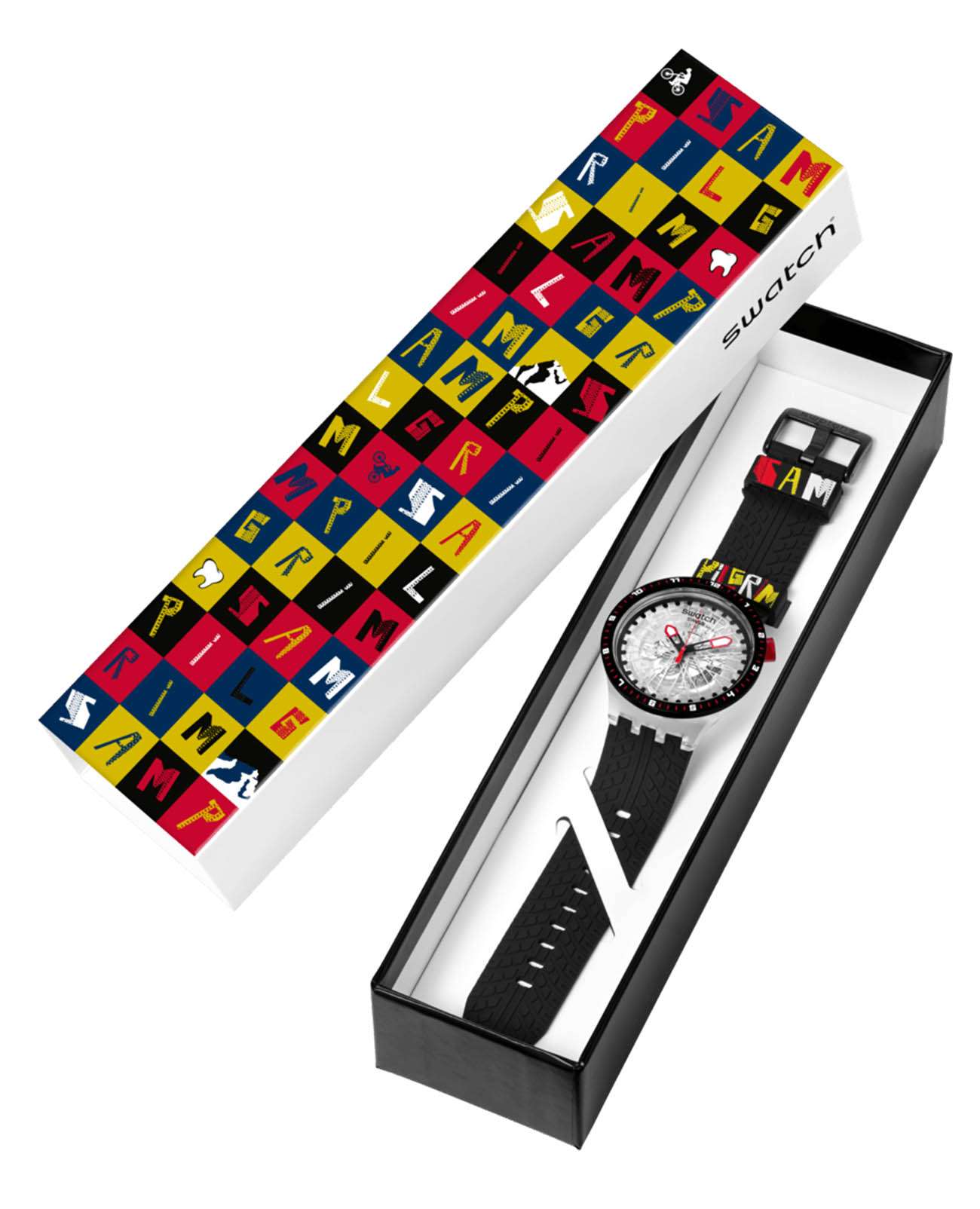 Оригинальные часы Swatch Swatch Big Bold Biosourced Lacquered SB05K103 кварцевые калибр механизма  общий вид