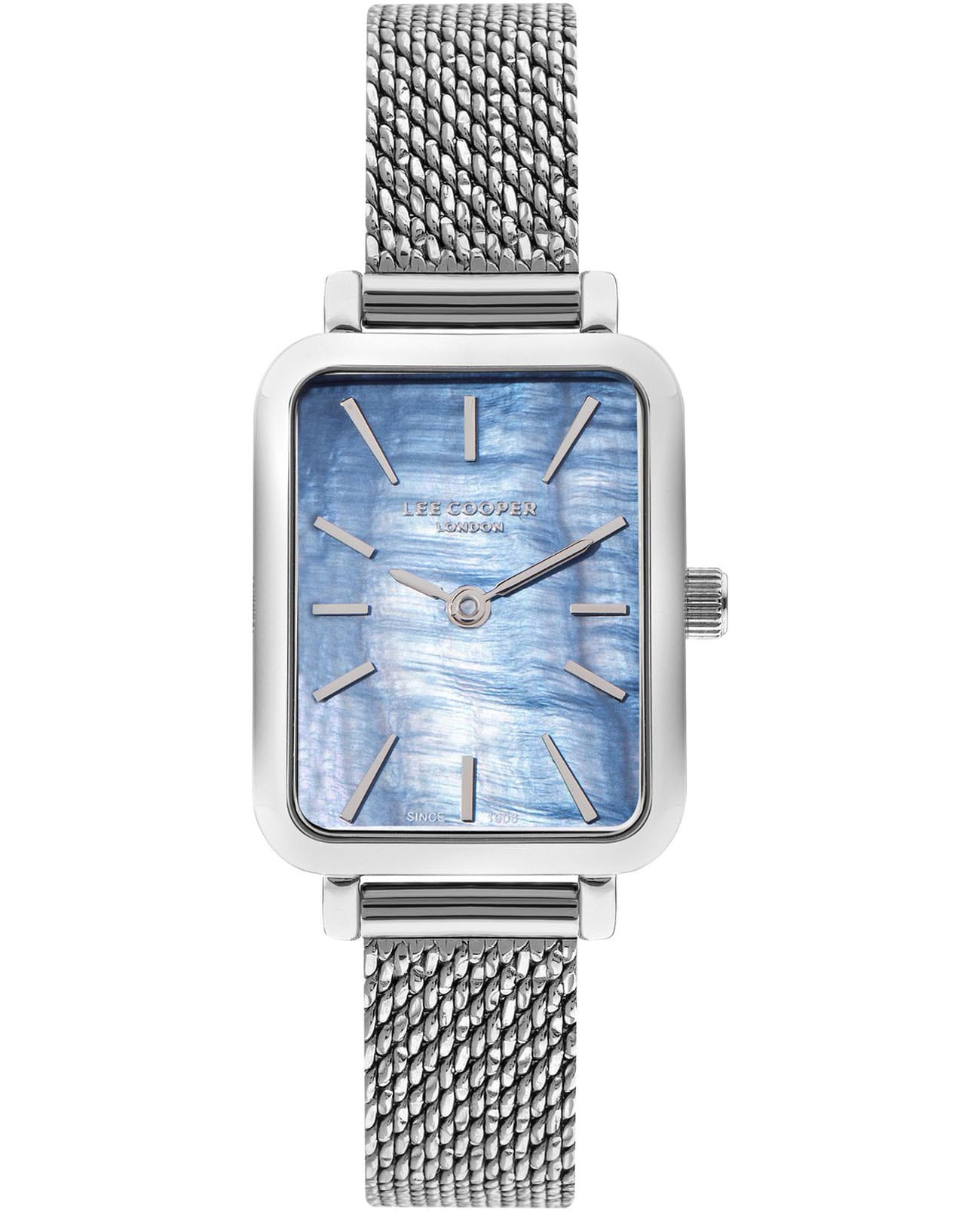 Lee Cooper Lee Cooper LC07815.390  LC07815.390 кварцевые женские часы голубой циферблат, браслет нержавеющая сталь — вид спереди
