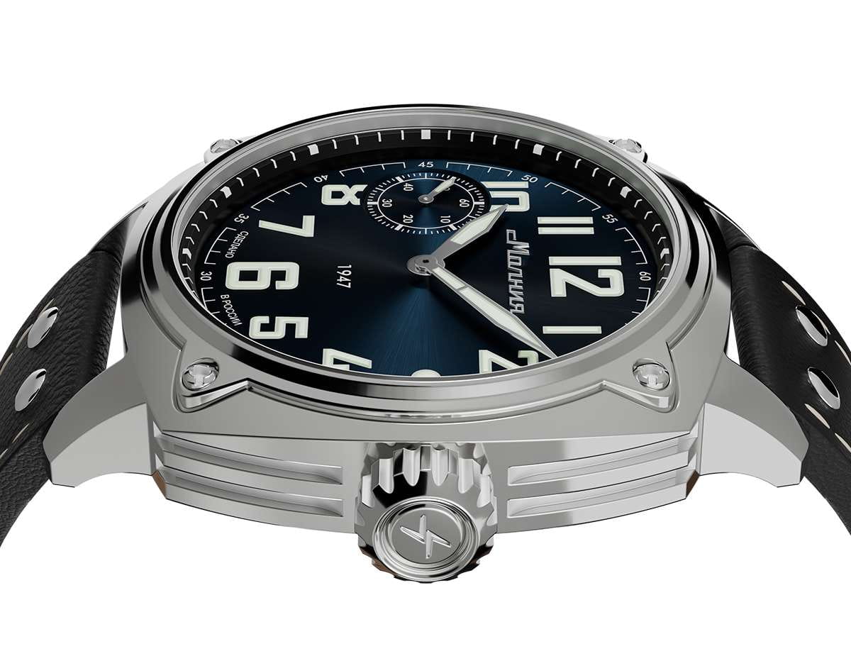 Оригинальные часы Молния Молния Беркут 0190103-1.1 механические калибр механизма молния 3603 общий вид