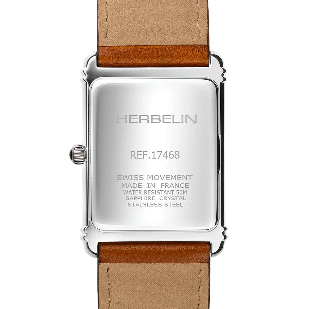 Herbelin Herbelin Art Deco 17468AP22GD,  франция мужские часы на браслете кожаный боковой вид
