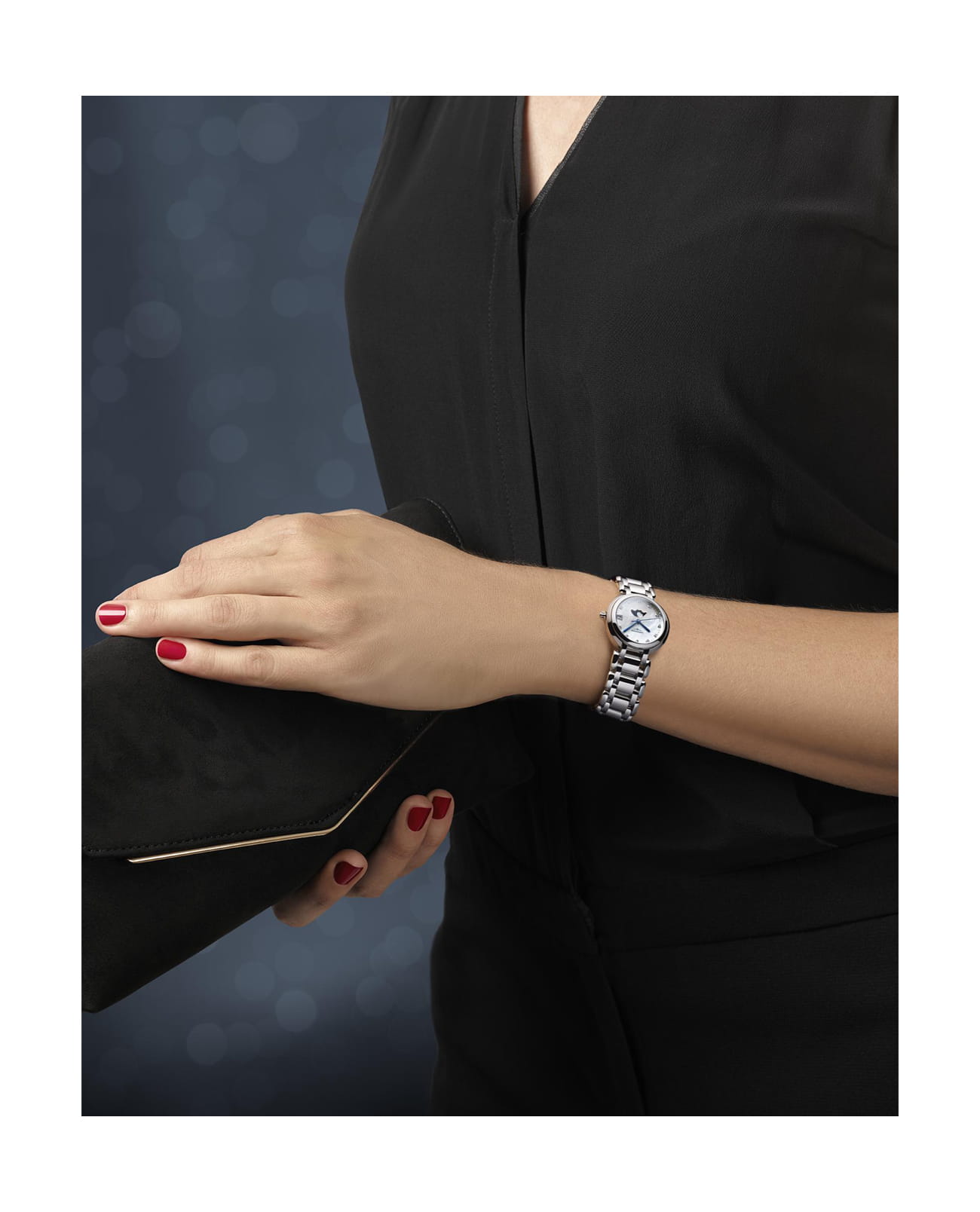 Longines Longines PrimaLuna L8.115.4.87.6 женские часы белый циферблат на запястье