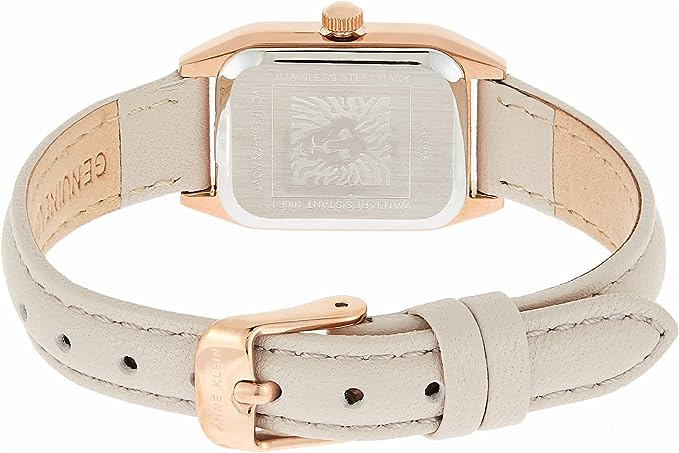 Anne Klein Anne Klein Leather 3968RGBH женские часы бежевый циферблат на запястье