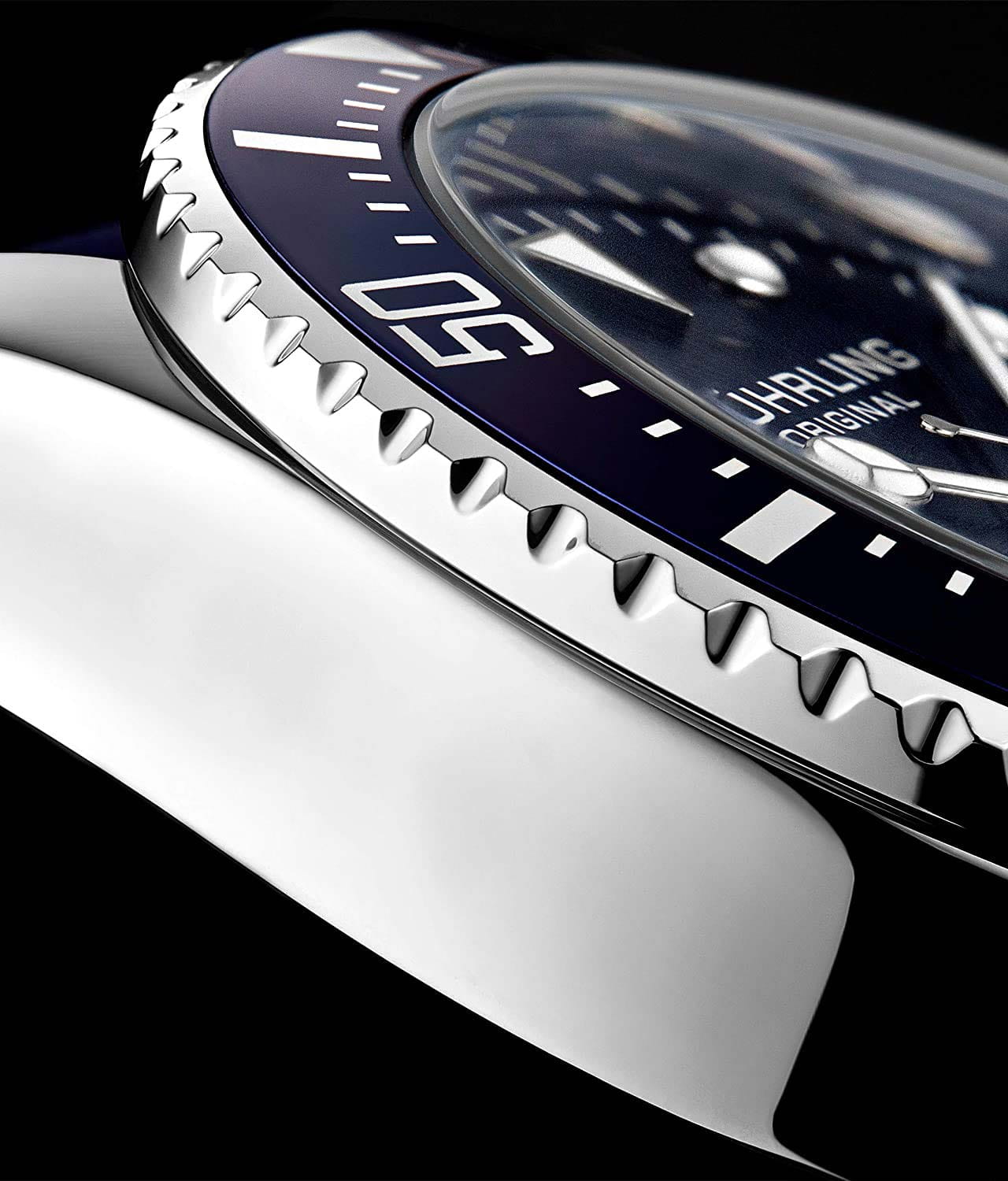 Stuhrling Stuhrling Aquadiver 3950R.2 мужские часы синий циферблат на запястье