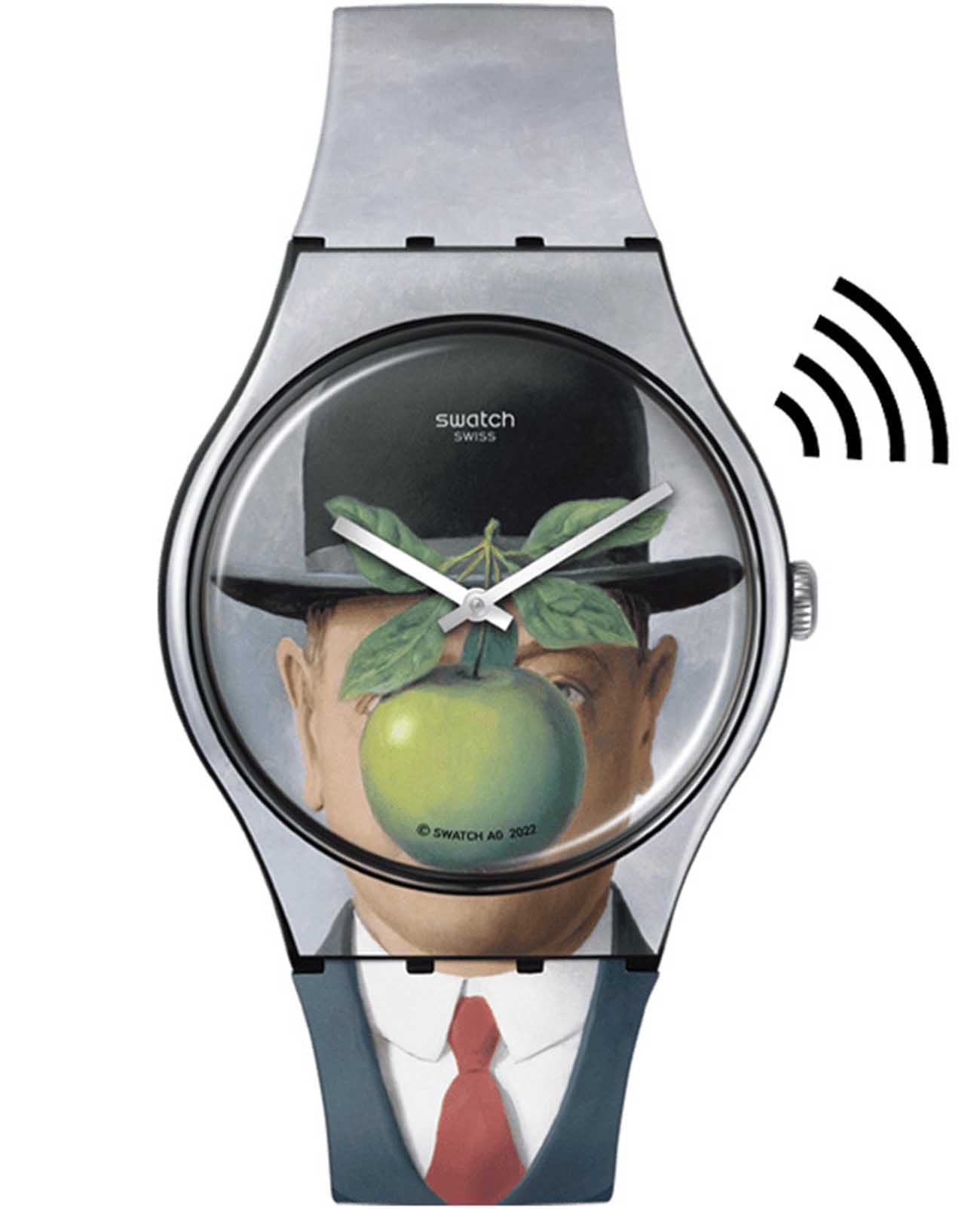 Swatch Swatch New Gent Swatch Pay! SVIZ103-5300  SVIZ103-5300 кварцевые женские часы серый циферблат, браслет силикон — вид спереди