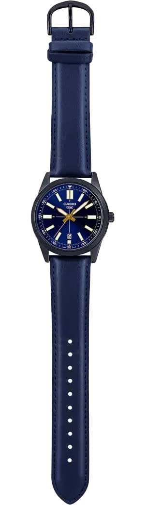 Casio Casio Collection MTP-VD02BL-2E, collection япония мужские часы на браслете кожаный боковой вид