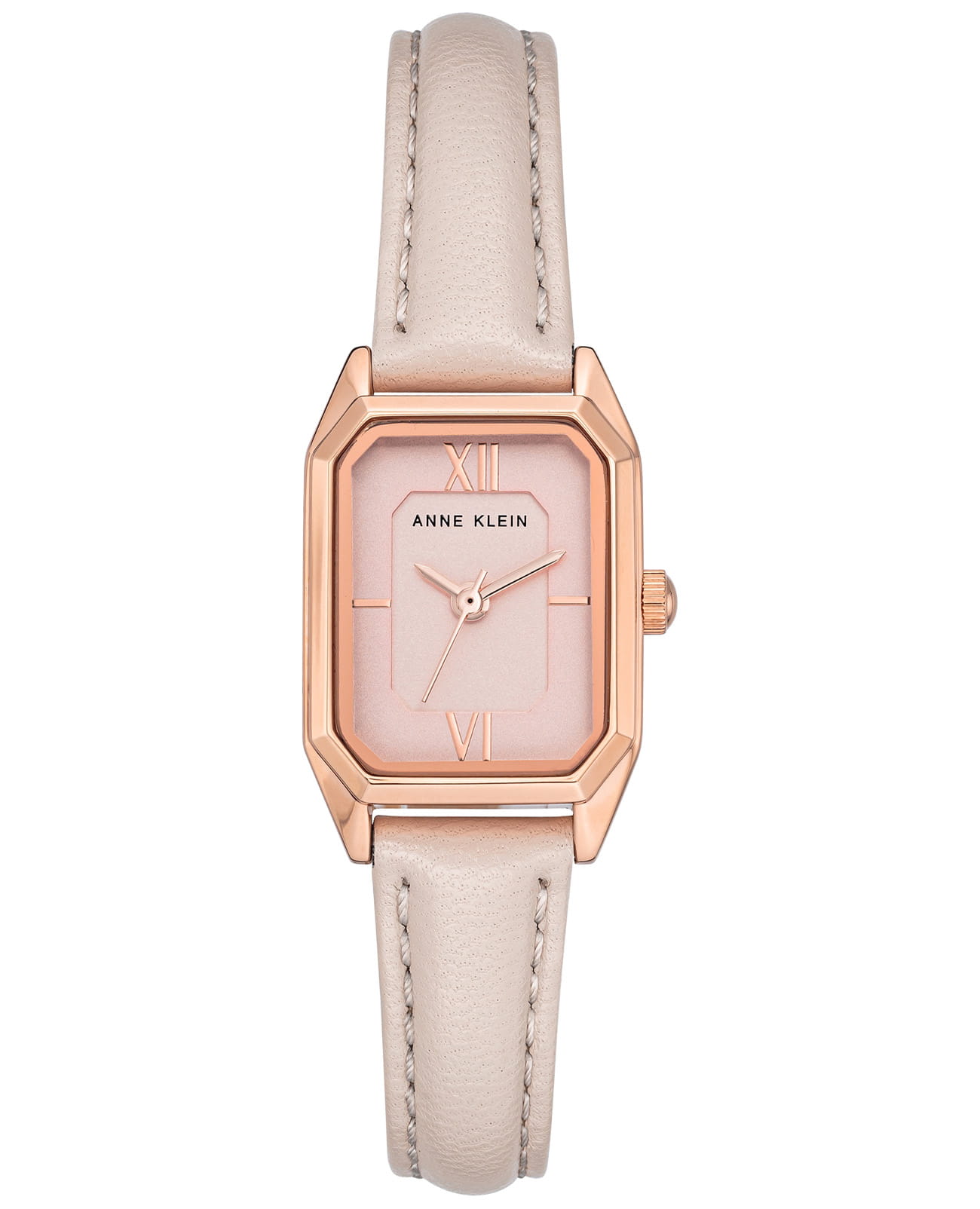 Anne Klein Anne Klein Leather 3968RGBH  3968RGBH кварцевые женские часы бежевый циферблат, браслет кожаный — вид спереди