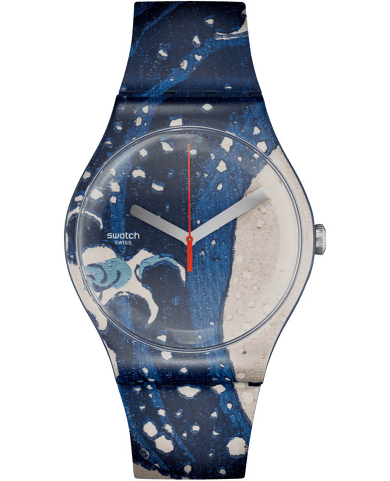 Swatch Swatch New Gent SUOZ351  SUOZ351 кварцевые женские часы синий циферблат, браслет силикон — вид спереди