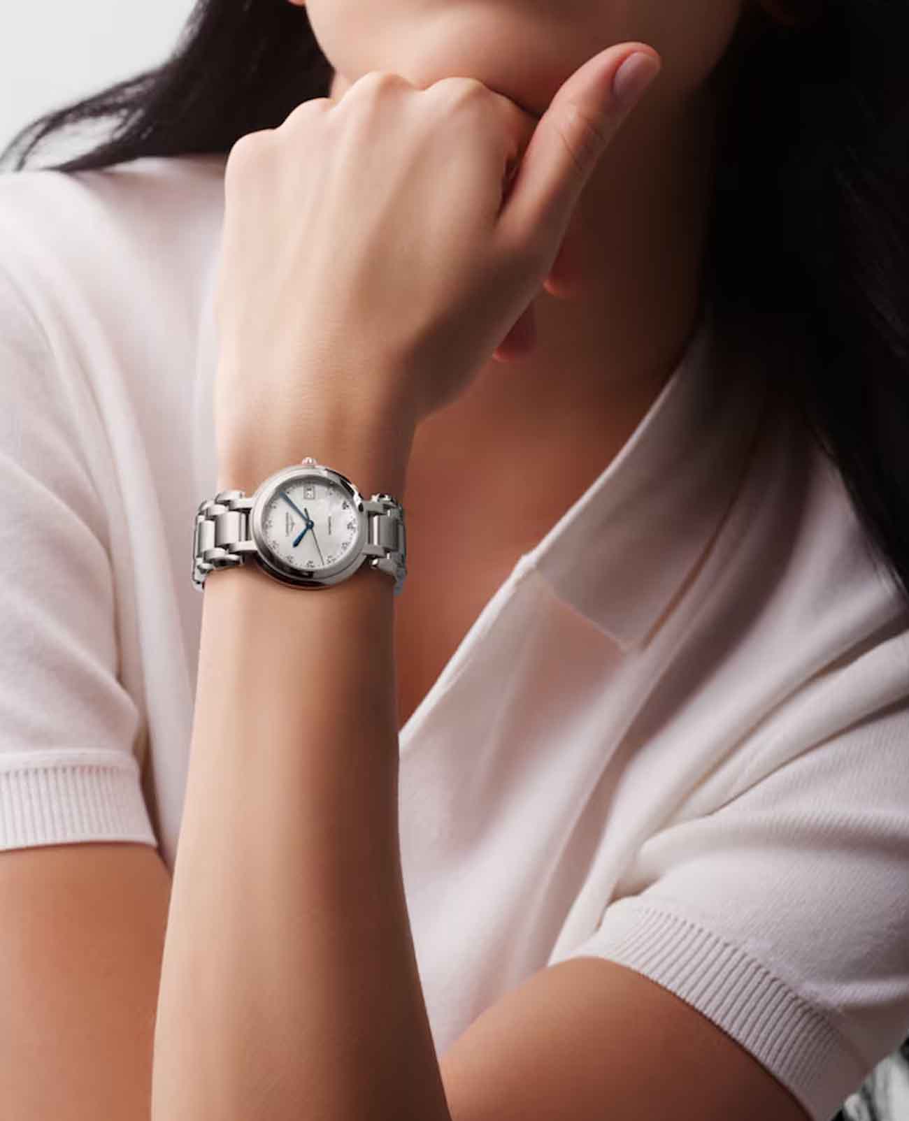 Оригинальные часы Longines Longines PrimaLuna L8.113.4.87.6 механические калибр механизма l592 общий вид