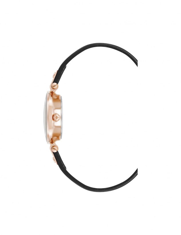 Anne Klein Anne Klein Leather 9442PKBK,  сша женские часы на браслете кожаный боковой вид