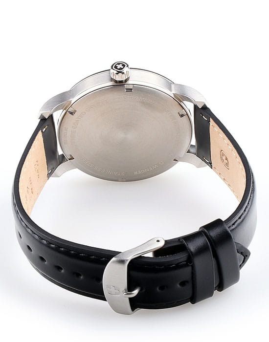 Wenger 01.1741.109,  швейцария мужские часы на браслете кожаный боковой вид