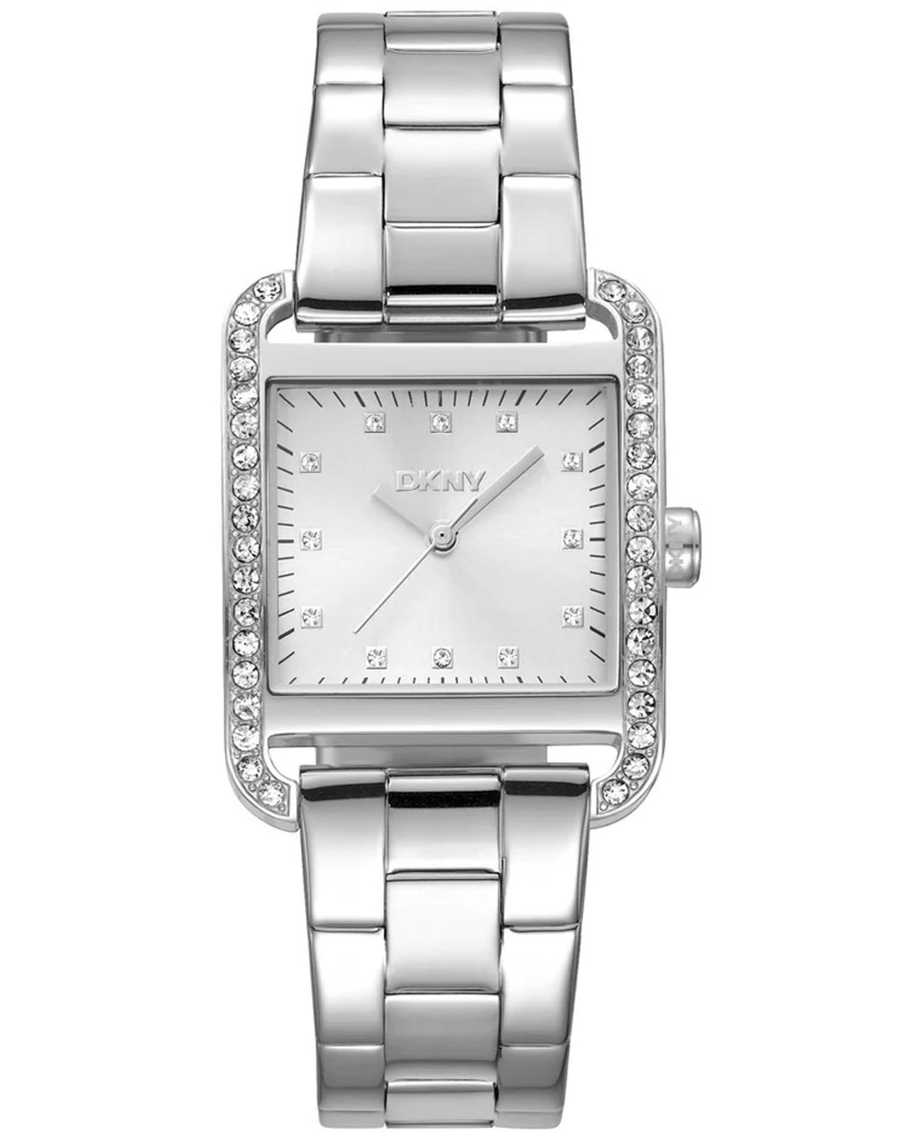 DKNY DKNY City Glitz DK1L003M0015  DK1L003M0015 кварцевые женские часы серебристый циферблат, браслет нержавеющая сталь — вид спереди