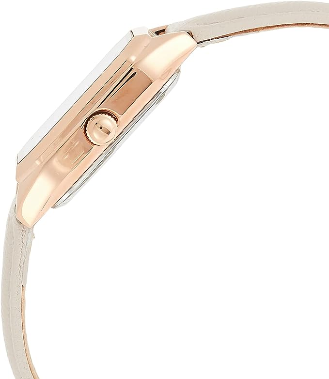 Anne Klein Anne Klein Leather 3968RGBH кварцевые женские часы часы крупный план бежевый циферблата