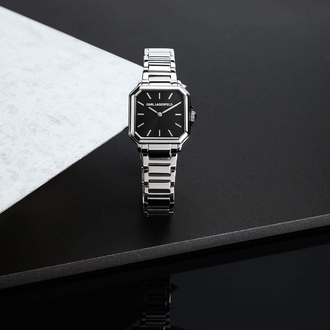 Karl Lagerfeld Karl Lagerfeld Square Classics R0553102507 женские часы черный циферблат на запястье