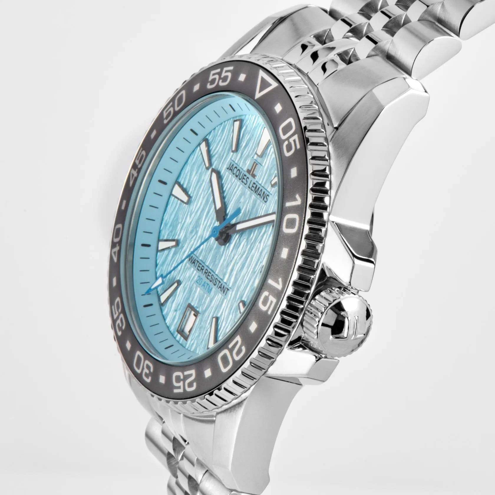 Jacques Lemans Jacques Lemans Liverpool Diver 1-2205M мужские часы голубой циферблат на запястье