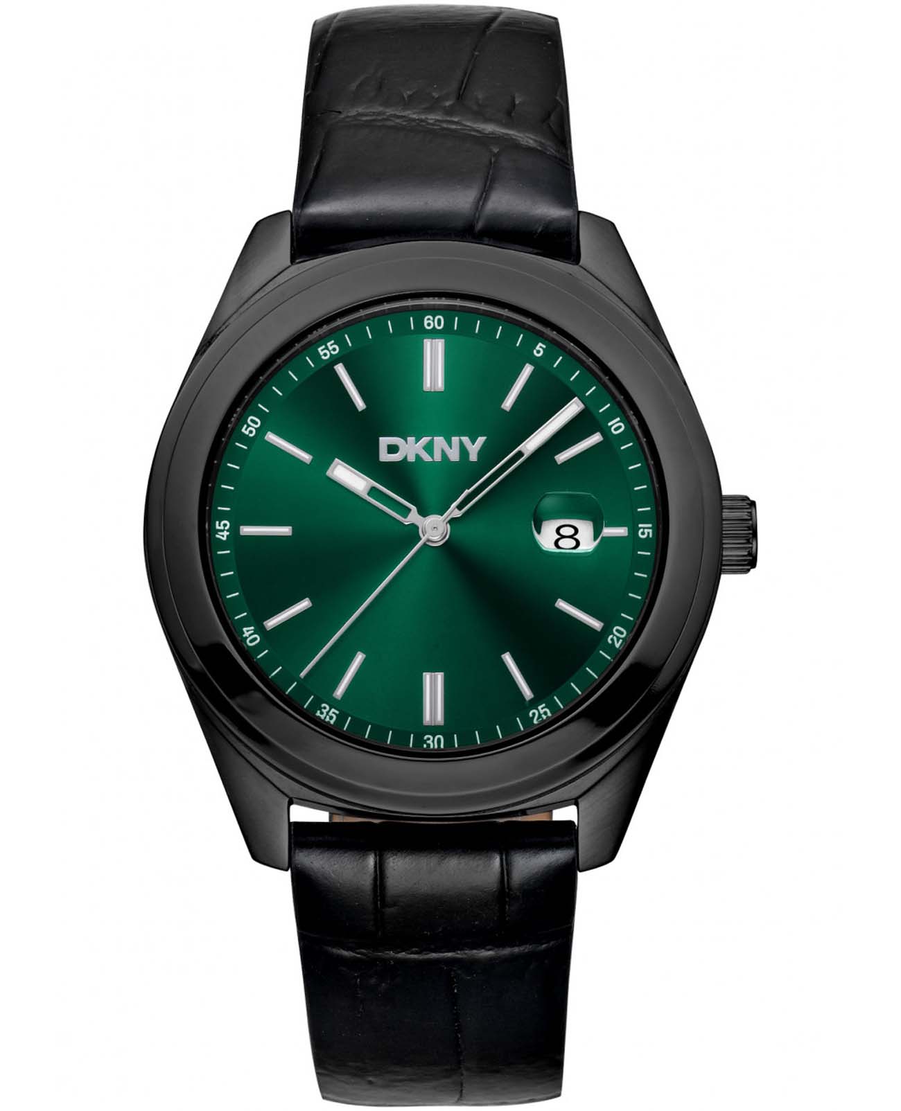 DKNY DKNY Modernist Classics DK1G069L0025  DK1G069L0025 кварцевые мужские часы зеленый циферблат, браслет кожаный — вид спереди