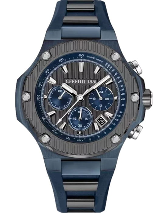 Cerruti 1881 Cerruti 1881 Lucardo CIWGO0050601  CIWGO0050601 кварцевые мужские часы черный циферблат, браслет силикон — вид спереди