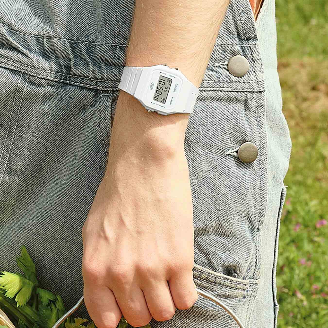 Casio Casio F-91WB-7A , наручные мужские часы фото под углом