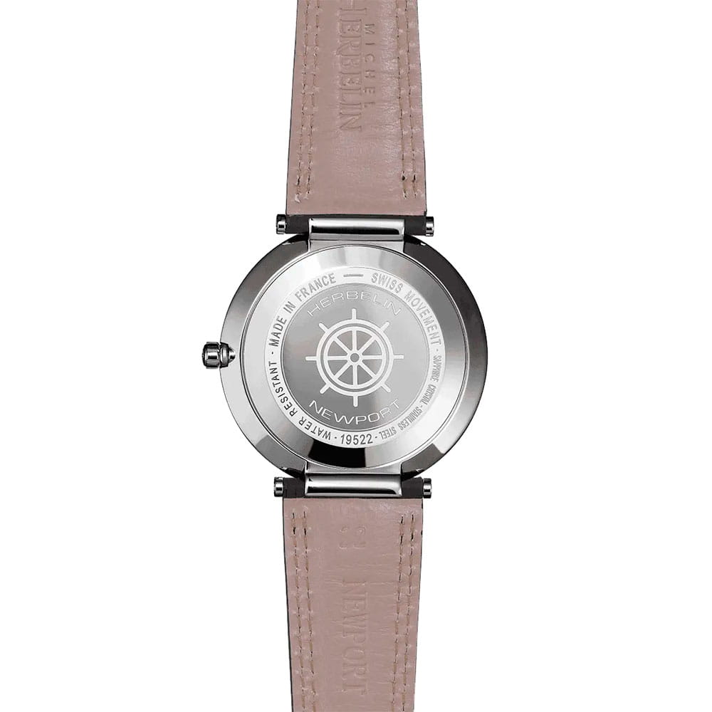 Herbelin Herbelin Newport Slim 19522T15BL,  франция мужские часы на браслете кожаный боковой вид