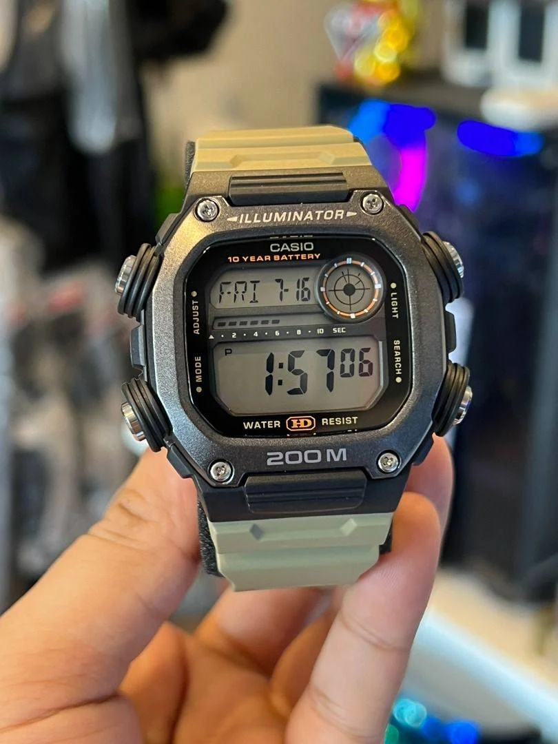 Casio Casio Collection DW-291HX-5AVDF (DW-291HX-5A) кварцевые мужские часы часы крупный план  циферблата