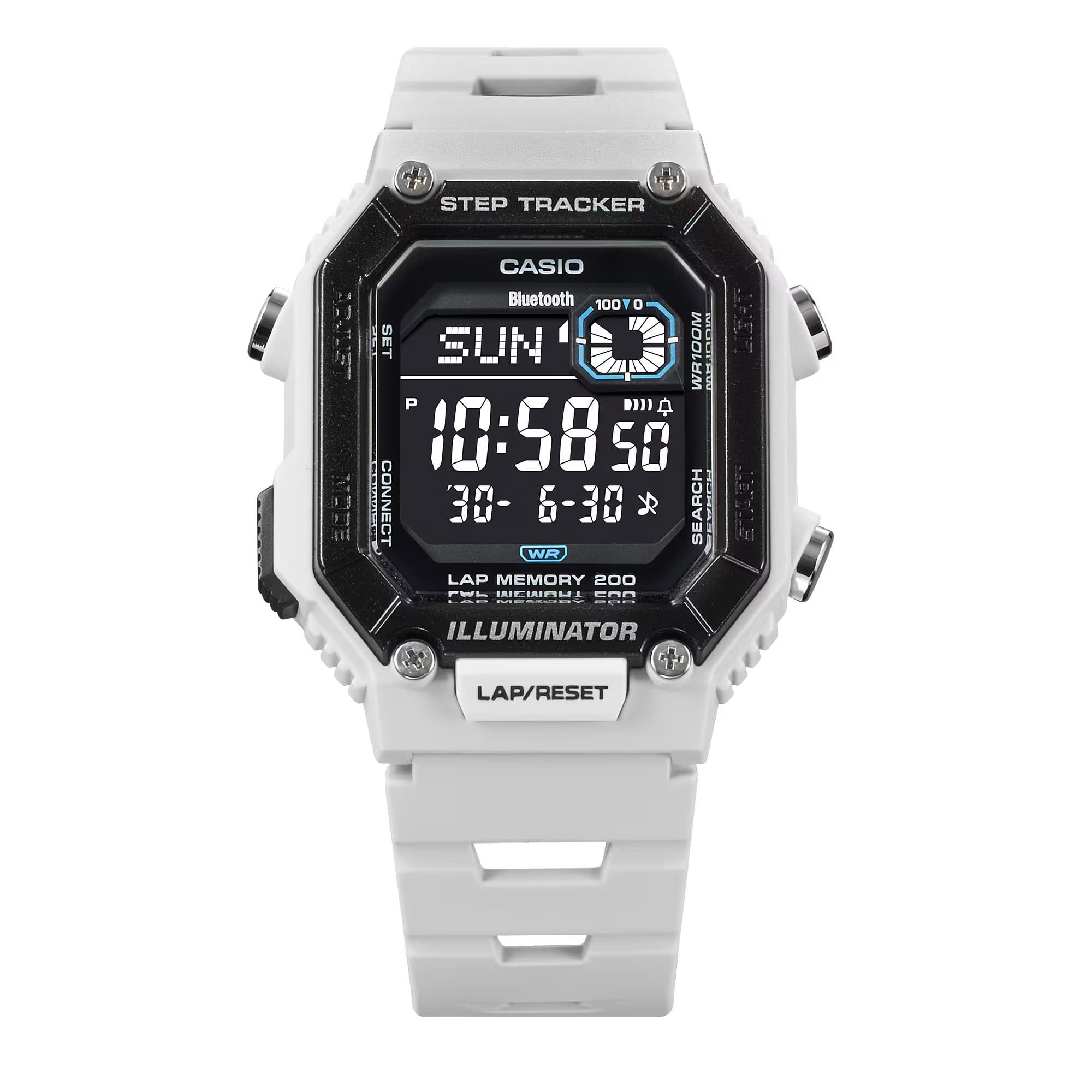 Casio Casio Collection WS-B1000-8BVDF (WS-B1000-8B), collection япония мужские часы на браслете пластик боковой вид