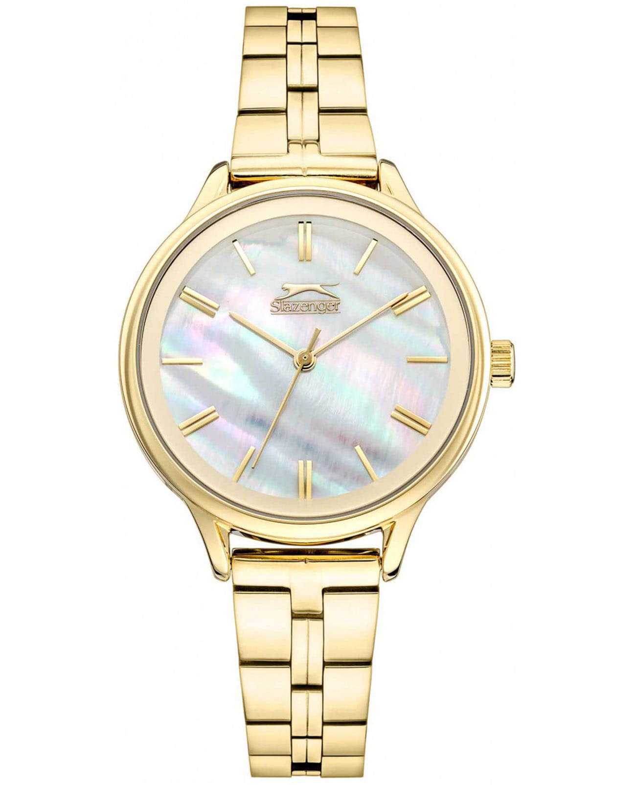 Slazenger Slazenger SL.09.6234.3.02  SL.09.6234.3.02 кварцевые женские часы перламутровый циферблат, браслет суперметалл с ip покрытием — вид спереди