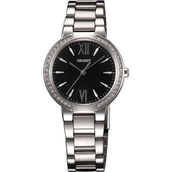 Orient Orient QC0M004B (FQC0M004B)  FQC0M004B  женские часы черный циферблат, браслет  — вид спереди