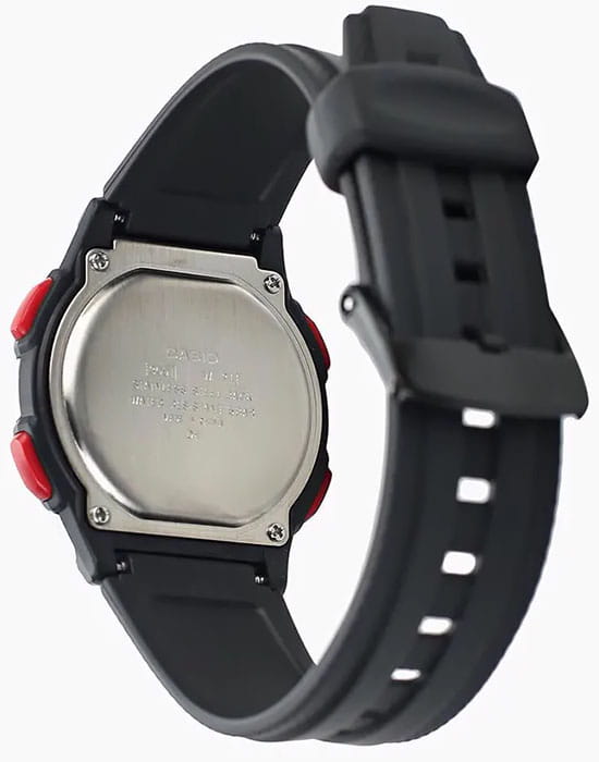 Casio Casio Collection W-211-1B, illuminator япония мужские часы на браслете пластик боковой вид