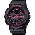 Casio Casio Baby-G BA-111-1A  BA-111-1A кварцевые женские часы черный циферблат, браслет пластик — вид спереди