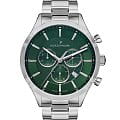 Jacques Philippe Jacques Philippe Gallant JPQGC0313X6  JPQGC0313X6 кварцевые мужские часы зеленый циферблат, браслет нержавеющая сталь — вид спереди