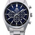 Orient Orient Sport WV002 (WV0021TX)  WV0021TX кварцевые мужские часы синий циферблат, браслет нержавеющая сталь — вид спереди