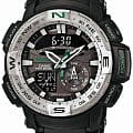 Casio Casio Pro Trek PRG-280-1E PRG PRG-280-1E кварцевые мужские часы  серый циферблат, браслет пластик — вид спереди