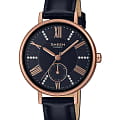 Casio Casio Sheen SHE-3066PGL-1AUDF  SHE-3066PGL-1AUDF кварцевые женские часы черный циферблат, браслет кожаный — вид спереди