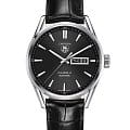 TAG Heuer TAG Heuer Carrera WAR201A.FC6266  WAR201A.FC6266 механические мужские часы черный циферблат, браслет кожаный — вид спереди