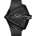 Hamilton Hamilton Ventura XXL Bright H24604330  H24604330 кварцевые мужские часы черный циферблат, браслет каучук — вид спереди