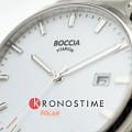 Boccia Titanium Boccia Titanium Circle-Oval 3652-01 кварцевые мужские часы часы, крупный план белый циферблат