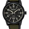 Seiko Seiko Conceptual Series Sports SUR325P1  SUR325P1 кварцевые мужские часы черный циферблат, браслет нейлон — вид спереди