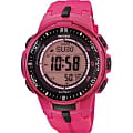 Casio Casio Pro Trek PRW-3000-4BDR PRW PRW-3000-4BDR электронные мужские часы розовый циферблат, браслет пластик — вид спереди