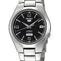 Seiko Seiko 5 Regular SNK623K1  SNK623K1 механические мужские часы черный циферблат, браслет нержавеющая сталь — вид спереди